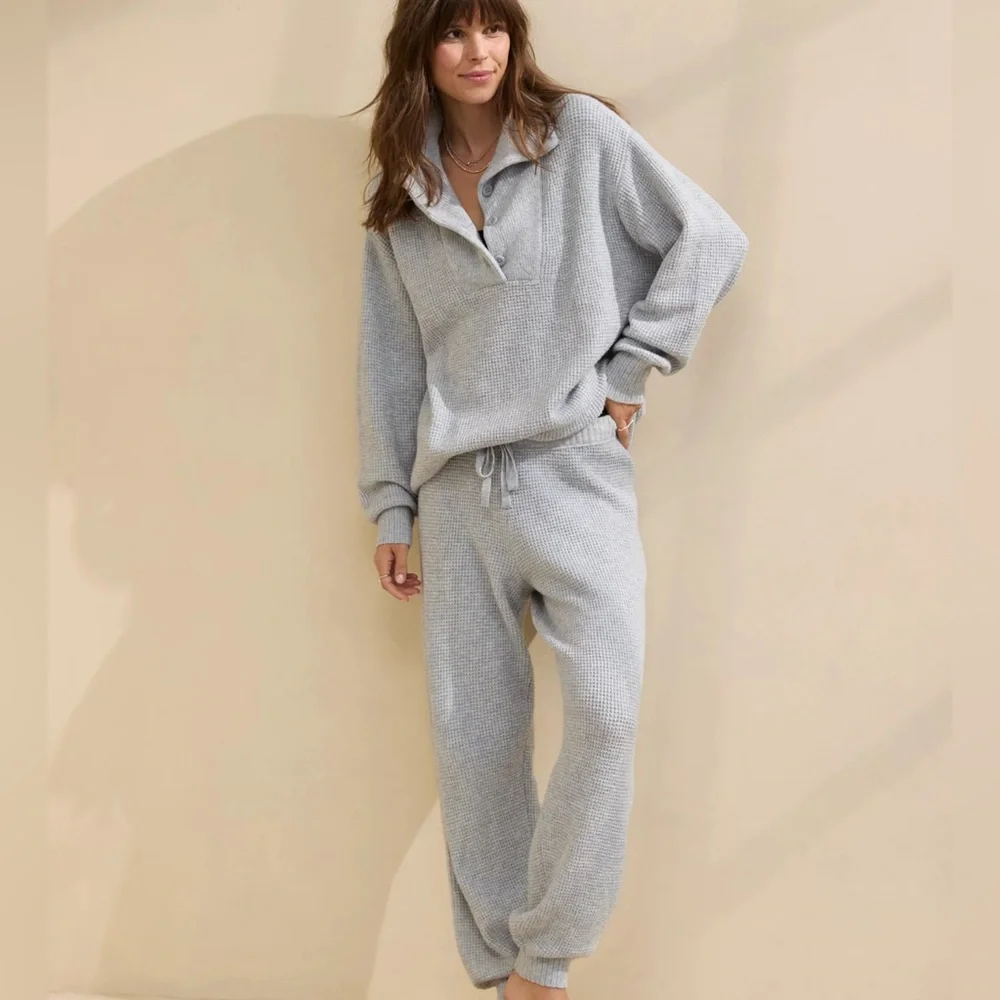 Aerie CozyUp Waffle Jogger - Picture 1 of 5